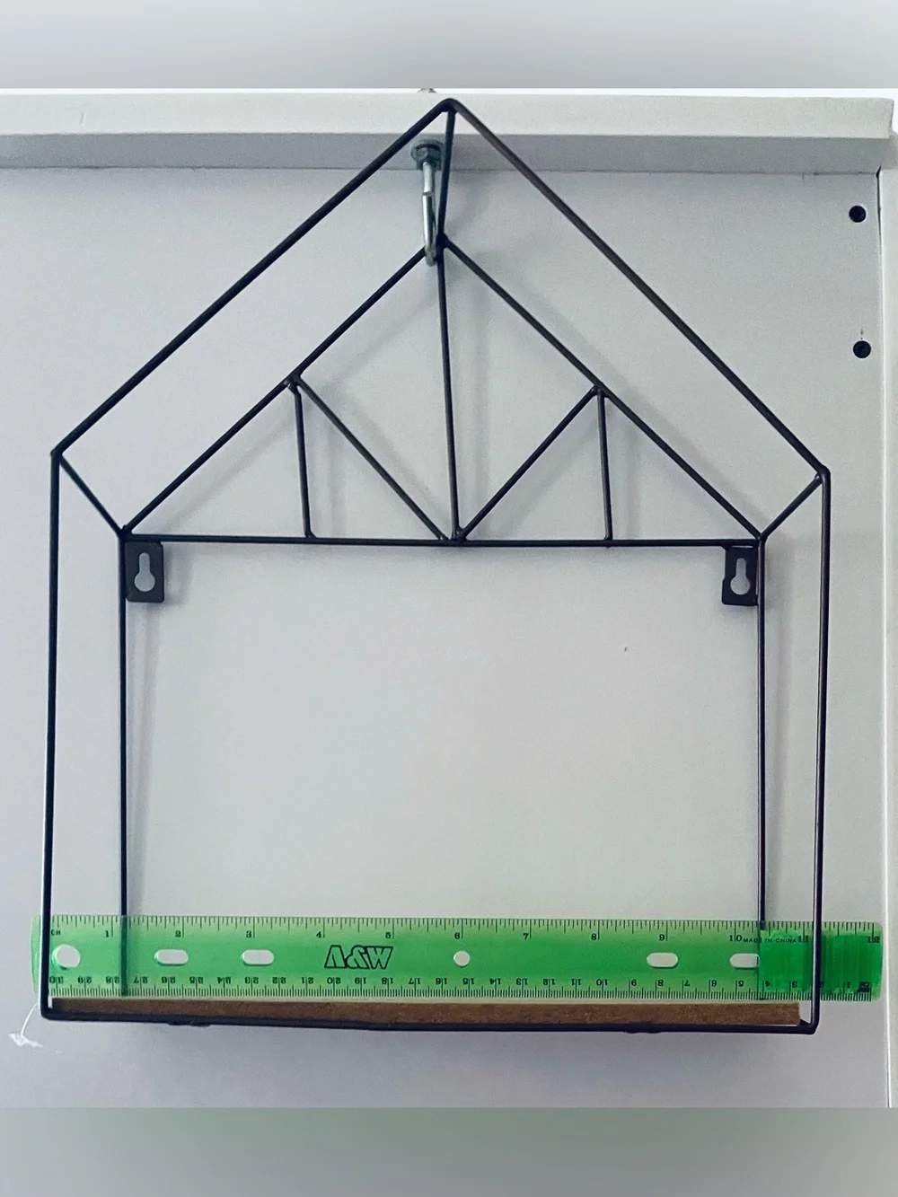 Metal House Frame Wall Shelf in Black